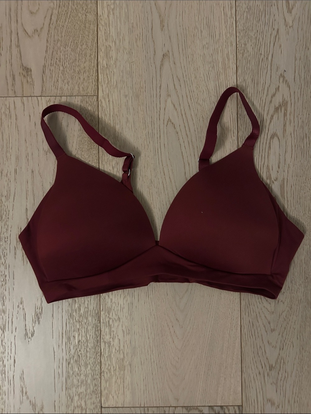 AERIE SUNNIE Wireless Bra in Deep Burgundy